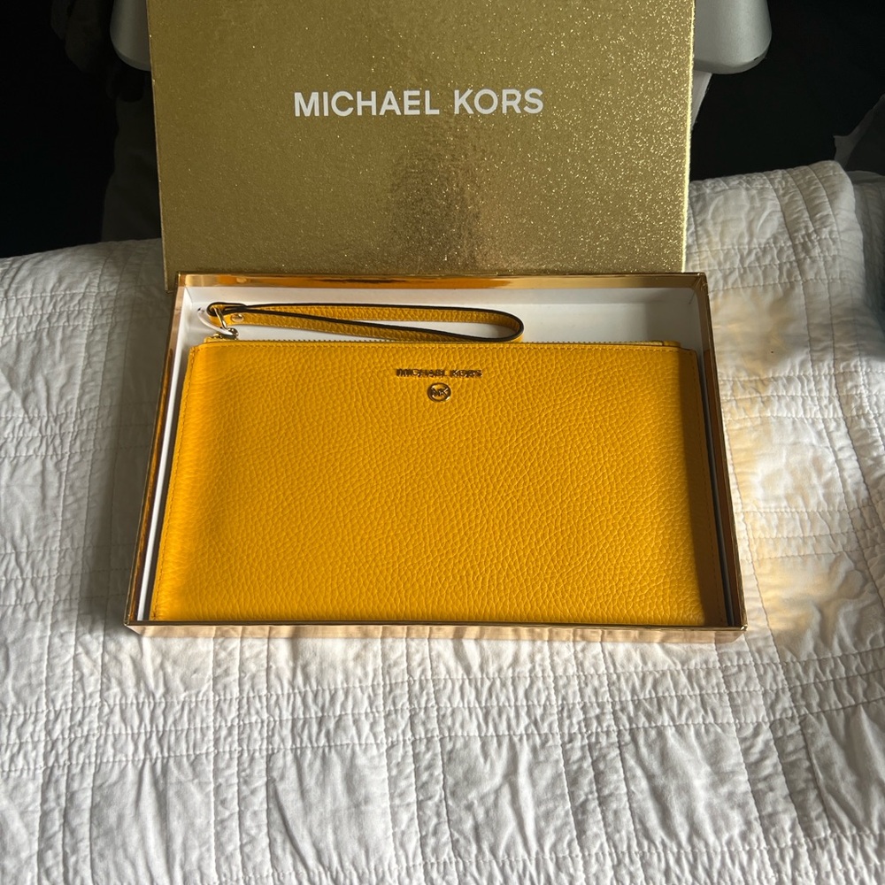 Michael Kors Vibrant Yellow Clutch